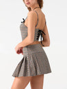 Plaid Top & Mini Skirt Two Piece Set