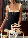 Pleated Hem Mini Dress