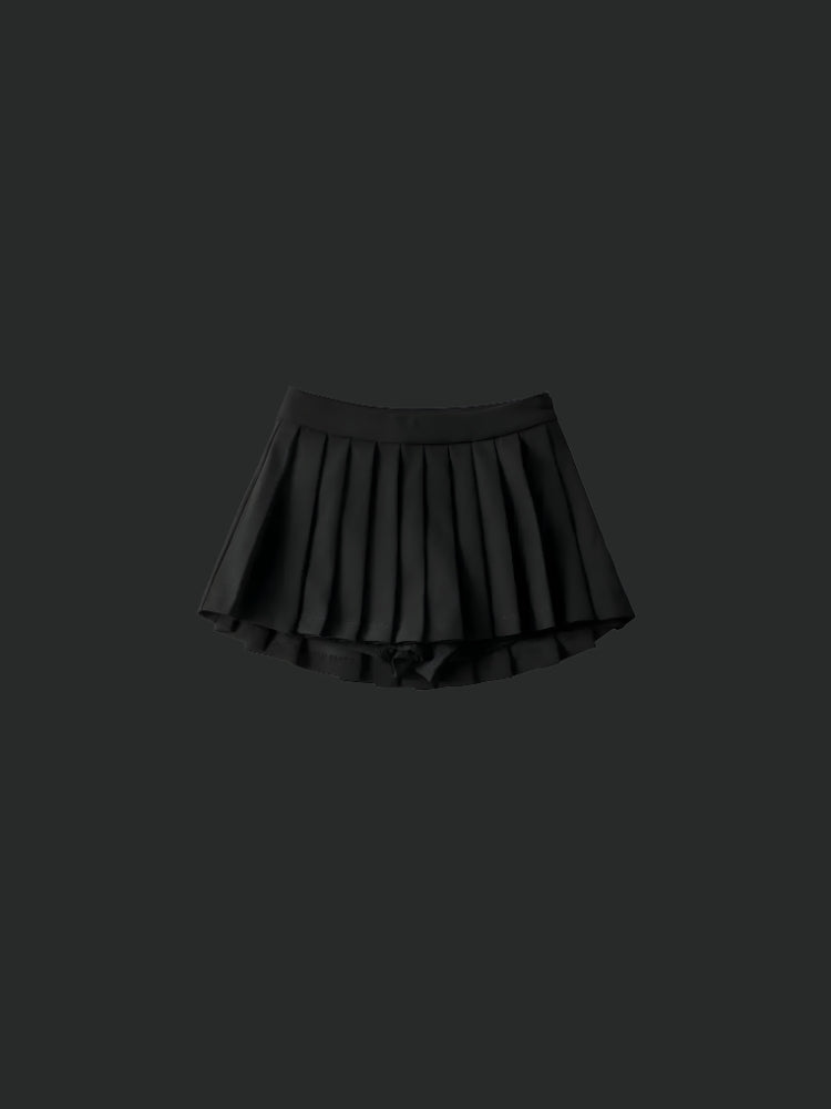 Pleated Mini School Skort