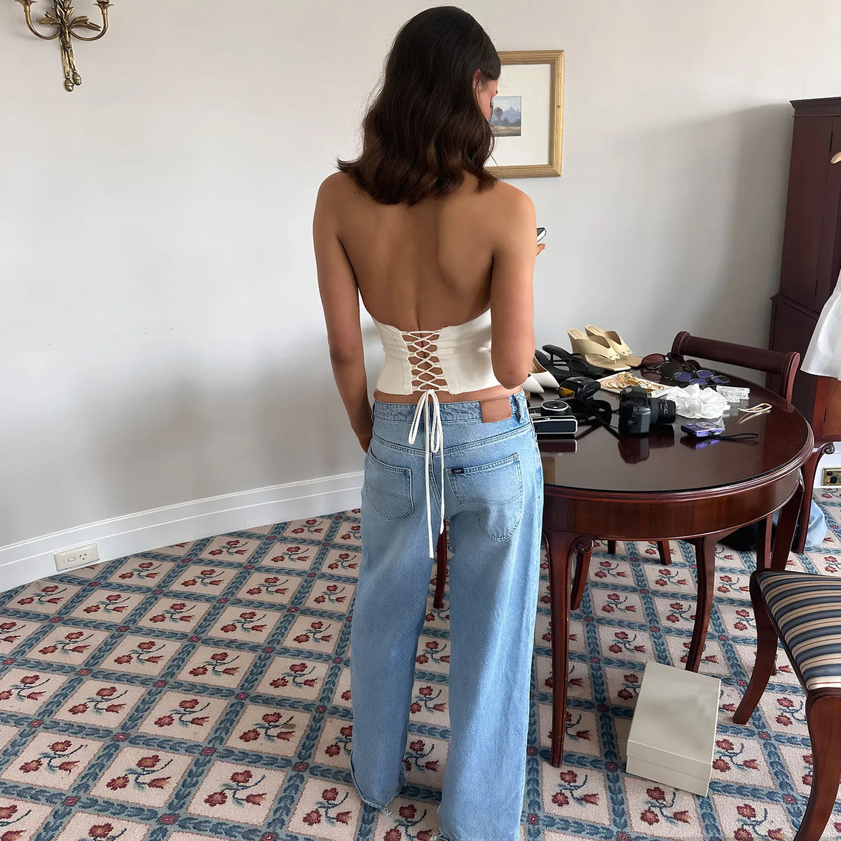How String Rectangle Backless Top Women's Backless Tops | Open Back Styles | Litlookz Studio