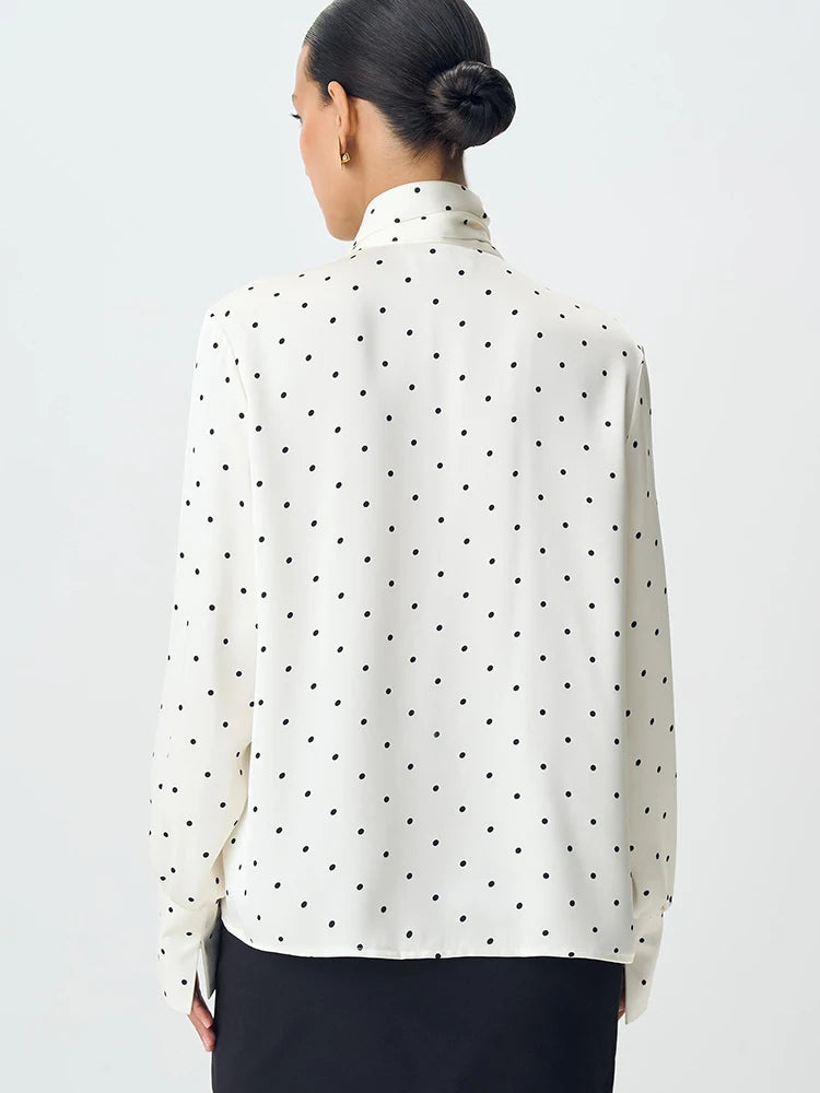 Polka Dot Long Sleeve Blouse