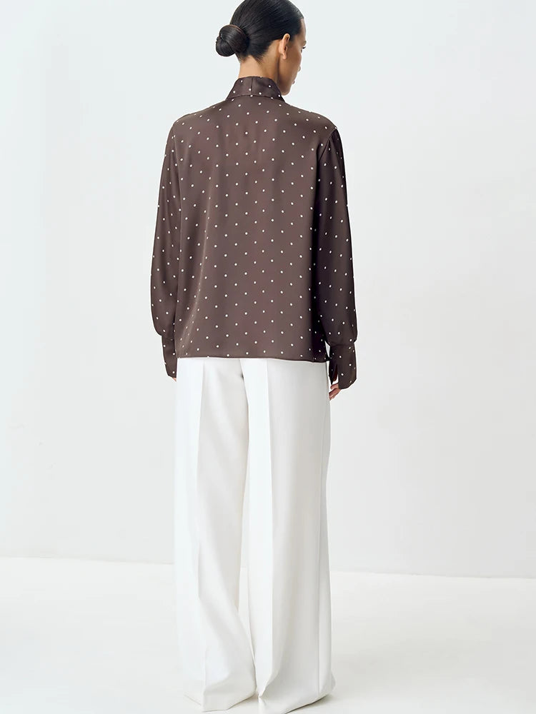 Polka Dot Long Sleeve Blouse