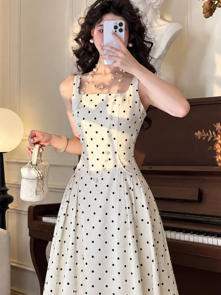 Polka Dot Maxi Dress