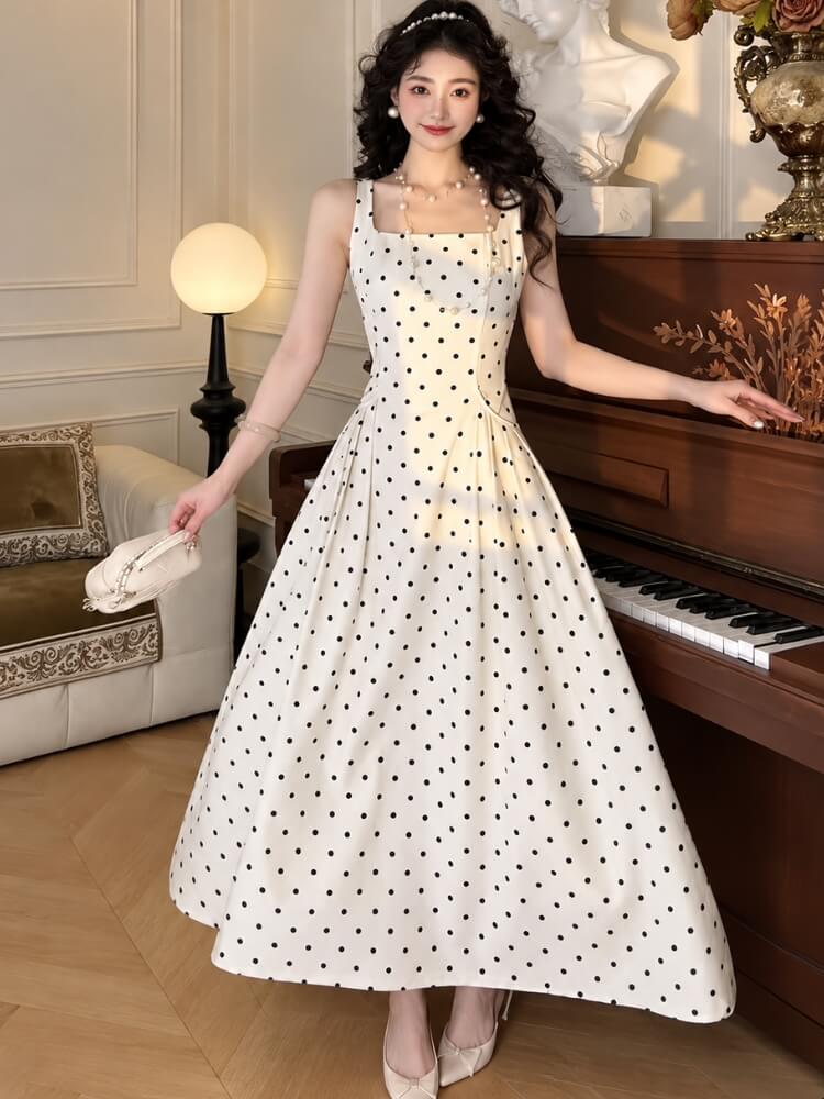 Polka Dot Maxi Dress
