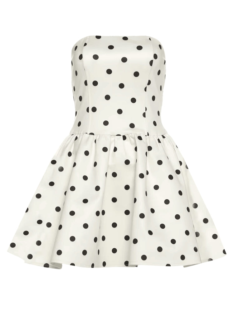 Polka Dot Preppy Mini Dress - Litlookz Studio Polka Dot Preppy Mini Dress - Litlookz Studio