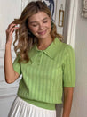 Preppy Polo Knit Top