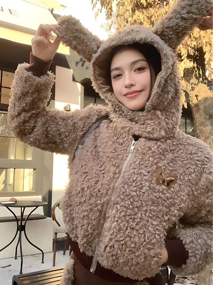 Rabbit Hood Teddy Two Piece Set - Litlookz Studio