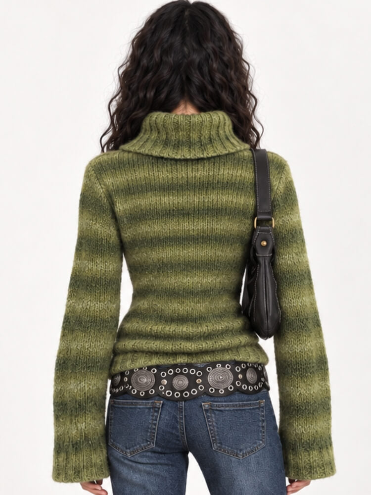 Retro Stripe Knit Sweater