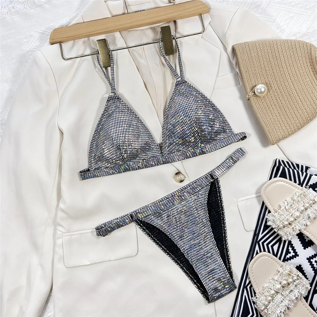 Rhinestone Bikini Set