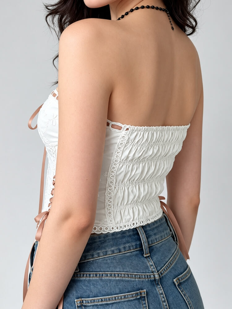 Ribbon Embroidered Top