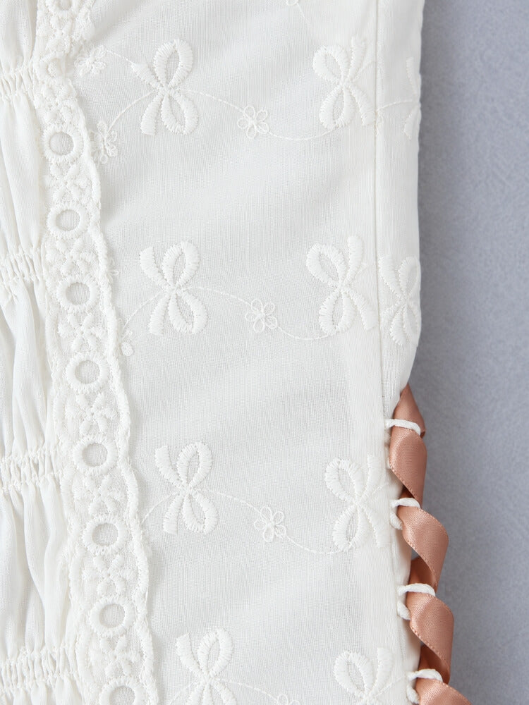 Ribbon Embroidered Top