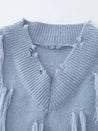 Ripped Tasseled Sweater Vest