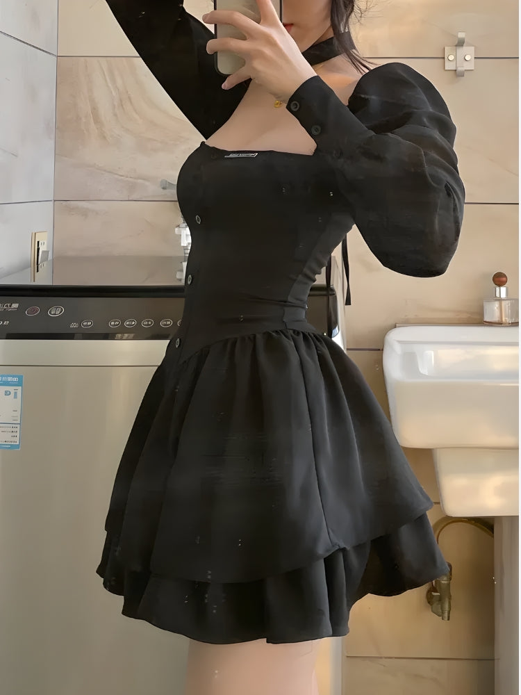 Ruffled Layered Corset Mini Dress - Litlookz Studio Ruffled Layered Corset Mini Dress - Litlookz Studio