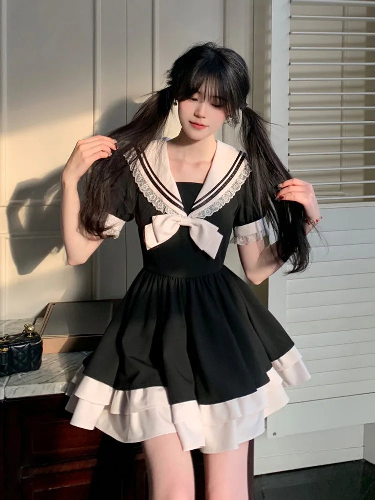 Sailor Collar Mini Dress - Litlookz Studio Sailor Collar Mini Dress - Litlookz Studio