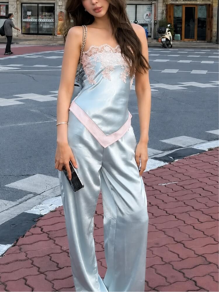 Satin Cami & Pants Set
