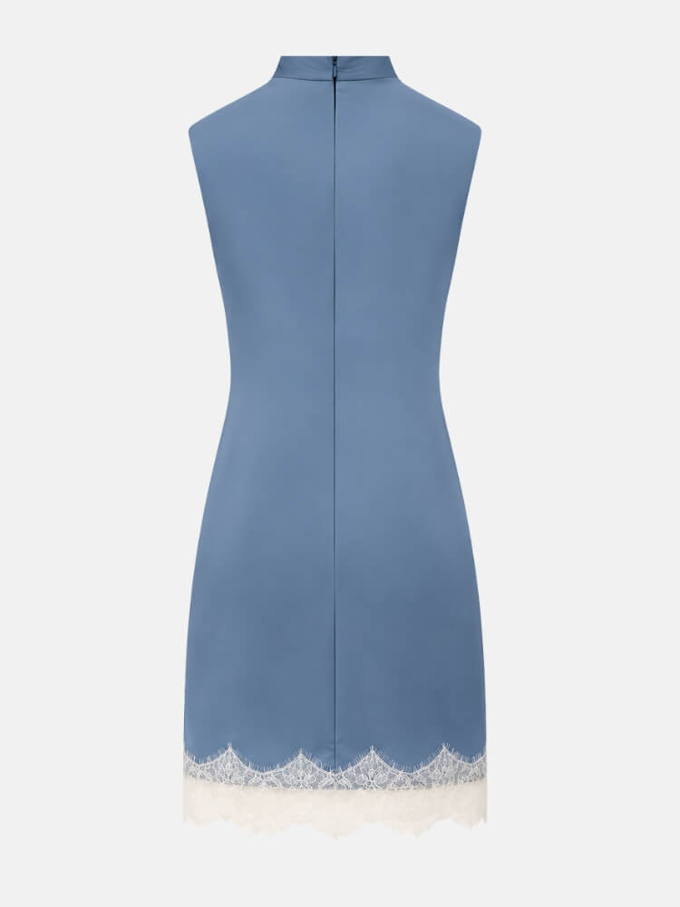 Satin Lace Mini Dress