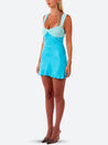 Satin Lace Up Backless Mini Dress