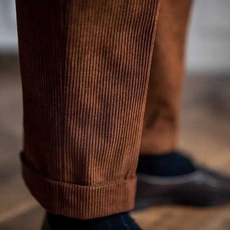 Self-Belt Corduroy Pants