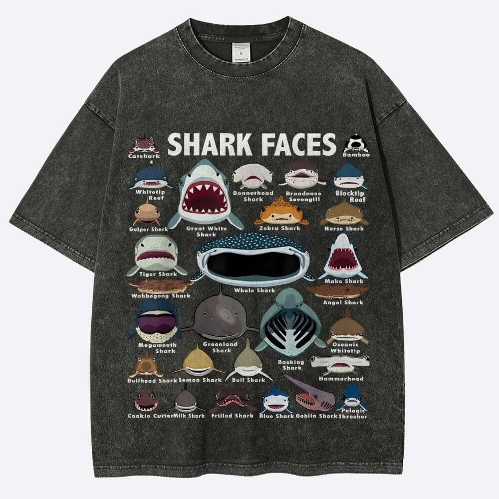 Shark Faces Tee