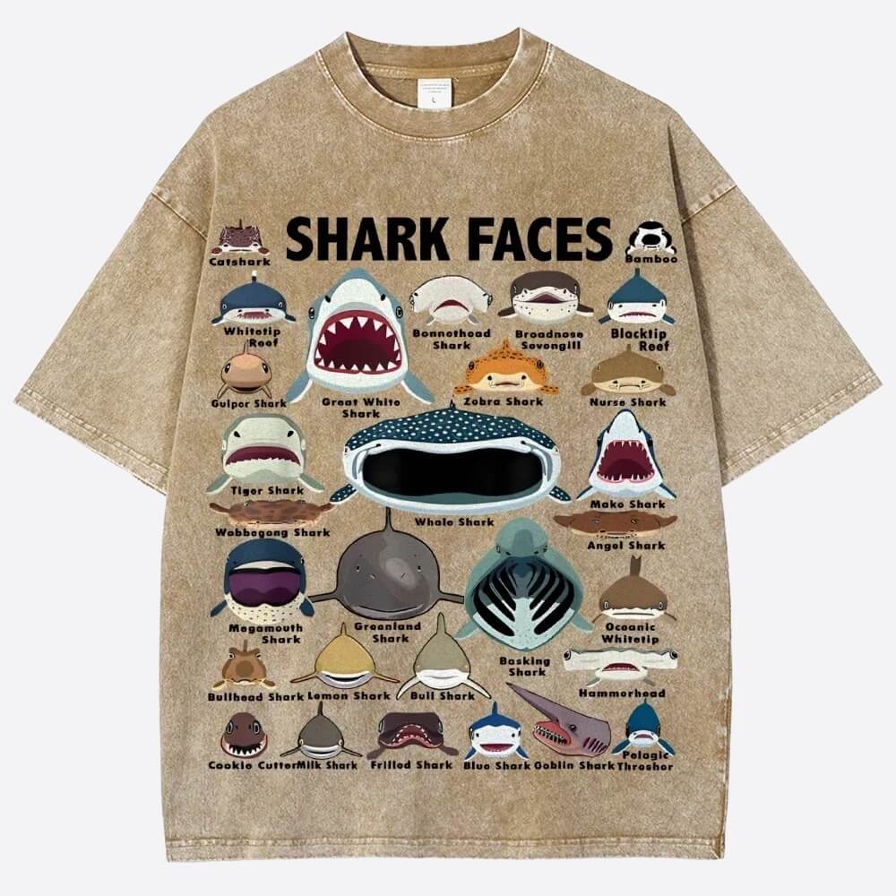 Shark Faces Tee