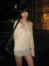 Sheer Cross One Shoulder Top