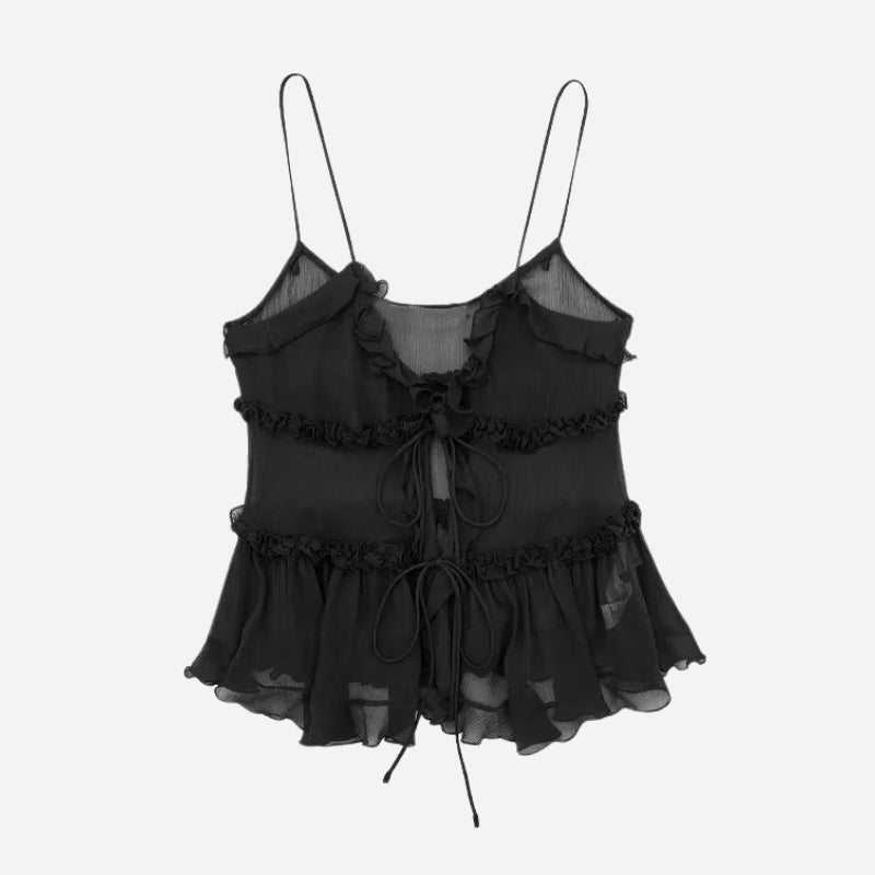 Sheer Open Front Top - Litlookz Studio