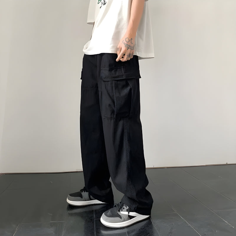 Side Belt Detailed Baggy Cargo Pants – Litlookz Studio