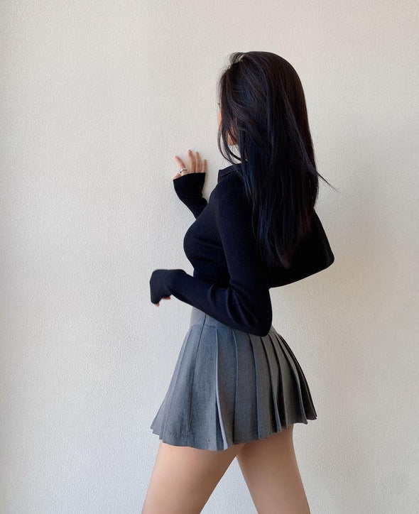 Side Slit College Mini Skirt – Litlookz Studio