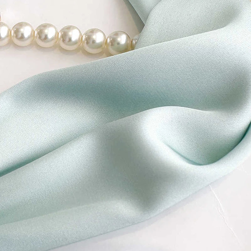 Silk Scarf Pearl Necklace