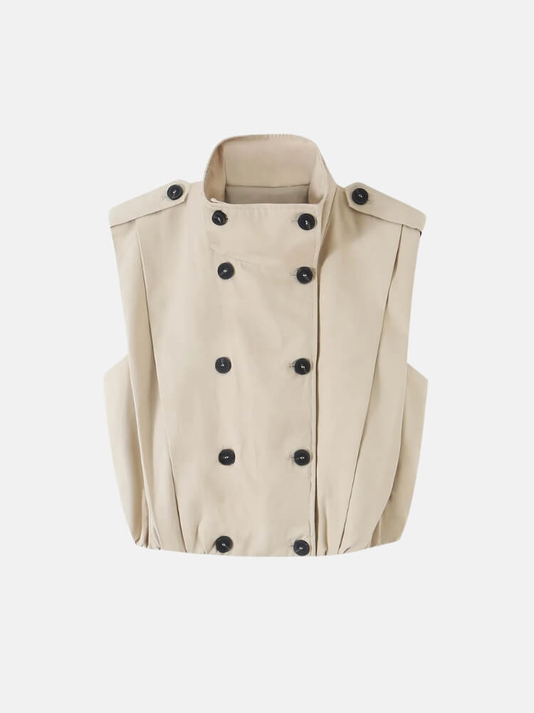 Sleeveless Trench Vest Top