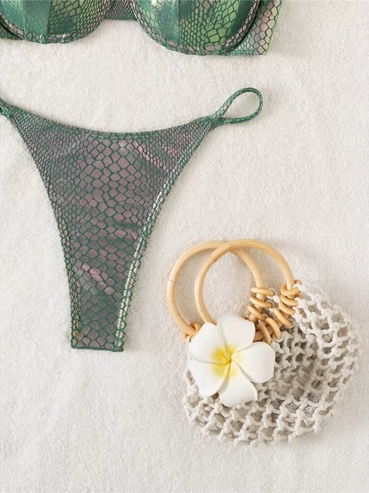 Snake Balconette Bikini Set
