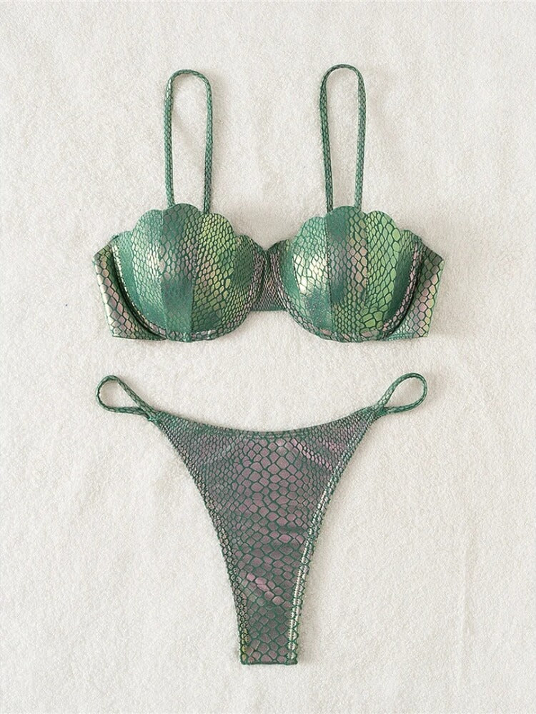 Snake Balconette Bikini Set