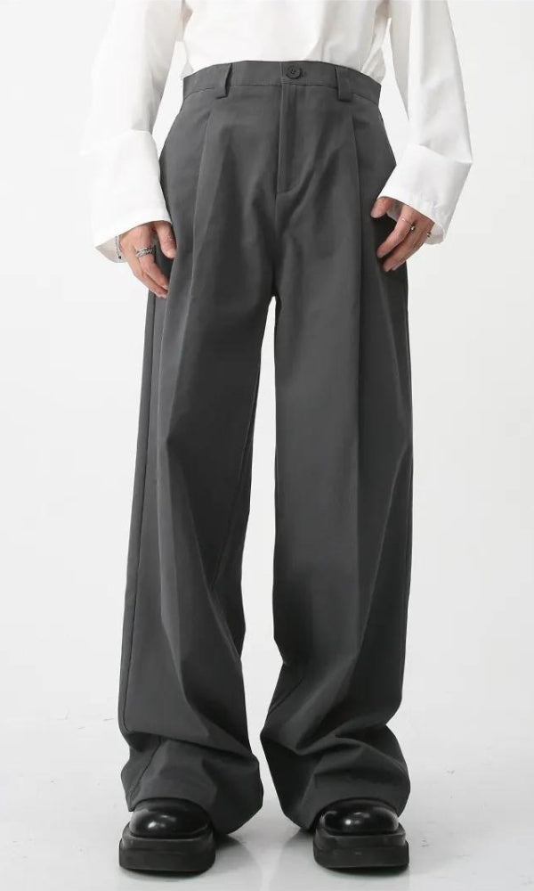Gray Wool Pants, High Waisted Pants, Maxi Pants, Wool Pants, Wide