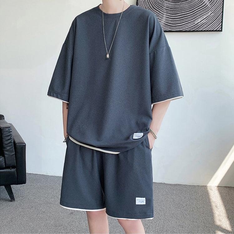 Soft Boy Sweatshirt & Sweatshorts Two Piece Set