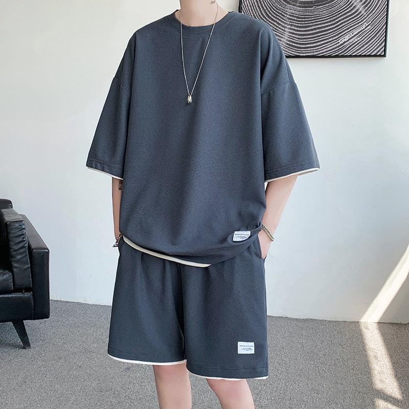 Soft Boy Sweatshirt & Sweatshorts Two Piece Set - Litlookz