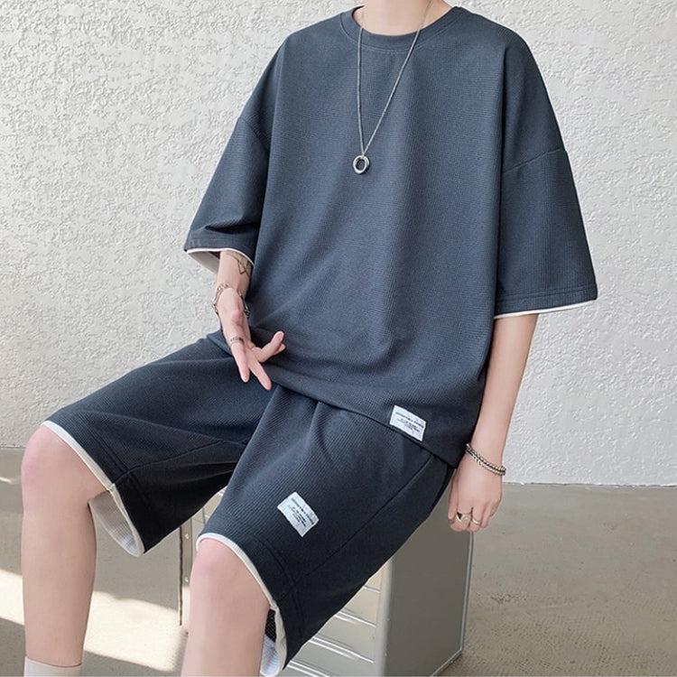 Soft Boy Sweatshirt & Sweatshorts Two Piece Set