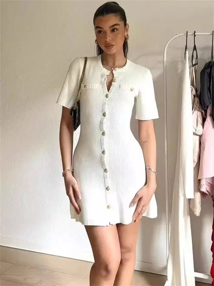 Soft Girl Button Up Mini Dress