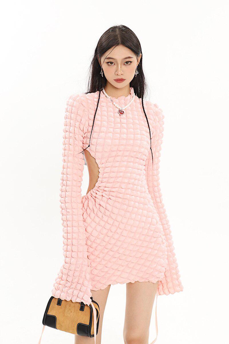 Soft Girl Cut Out Mini Dress