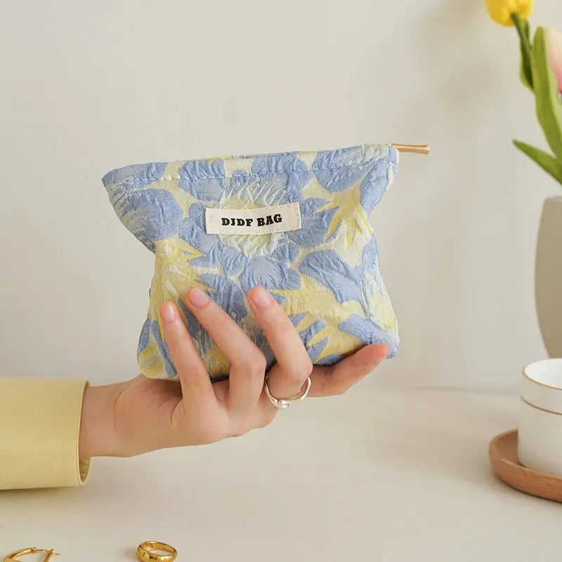 Soft Girl Floral Mini Makeup Bag