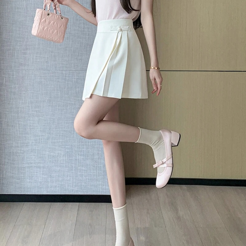 Soft Girl Overlap Mini Skirt
