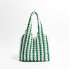 Soft Girl Quilted Striped Handbag