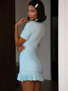 Soft Girl Ribbed Mini Dress