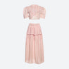Soft Girl Striped Crop Top & Maxi Skirt Two Piece Set