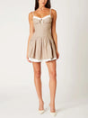 Soft Girl Striped Mini Dress