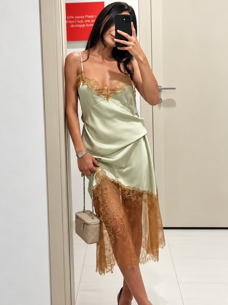 Soft Satin Slip Mini Dress