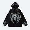 Spider Full Zip-Up Teddy Hoodie Jacket