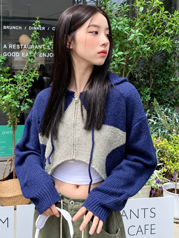 Star Zip Cardigan