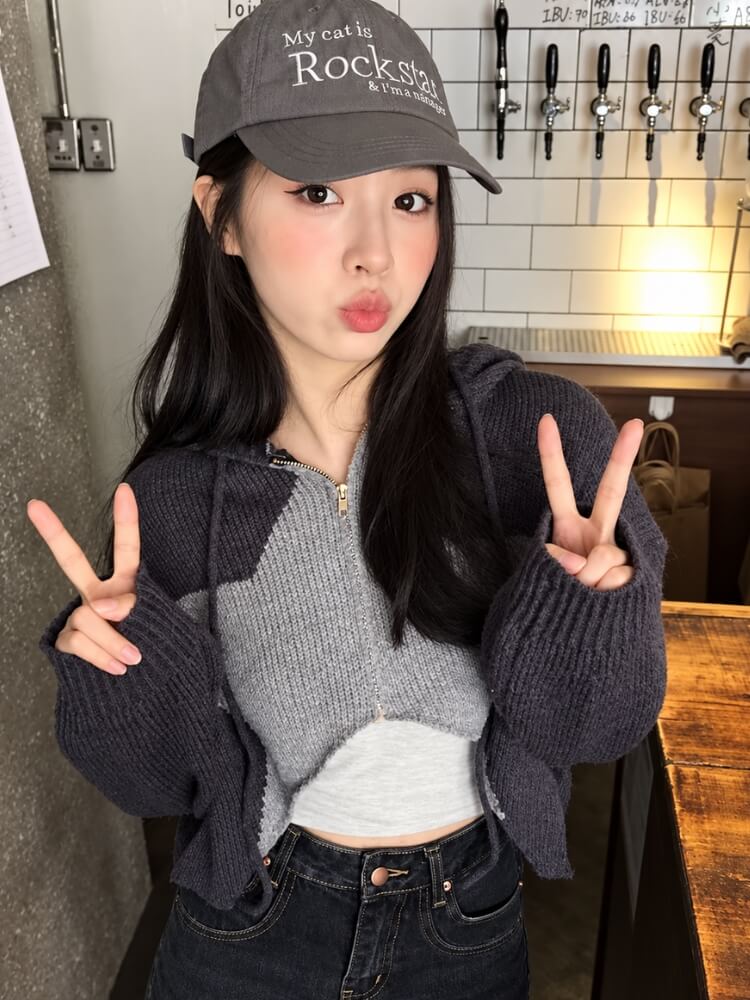 Star Zip Cardigan