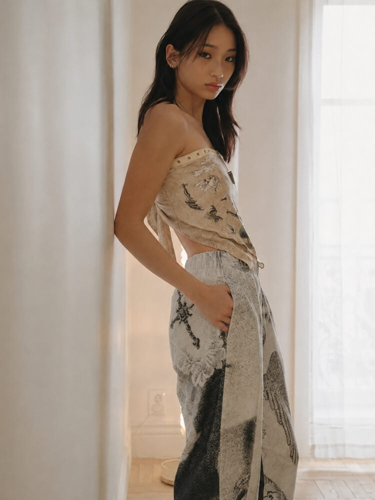 Storybook Scarf Top