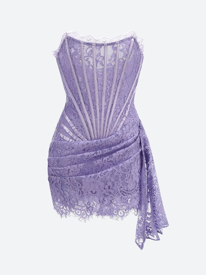 Strapless Lace Mini Dress